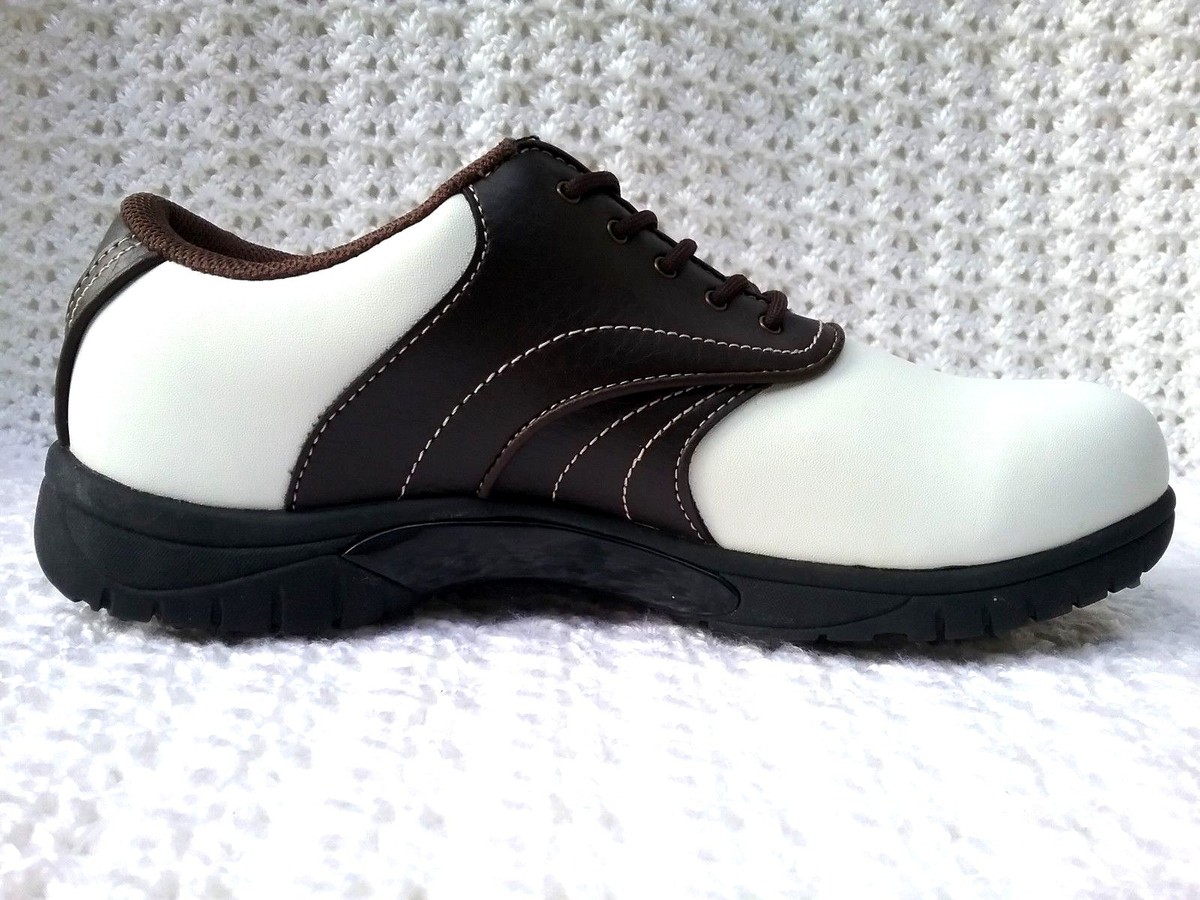 Austin Golf Shoes  Classic White/Brown 10 D Lincoln Ave Men main image 3