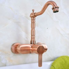 Antique Copper Single Lever Swivel Sink Faucet Kitchen Bathroom Mixer Tap 2nf936