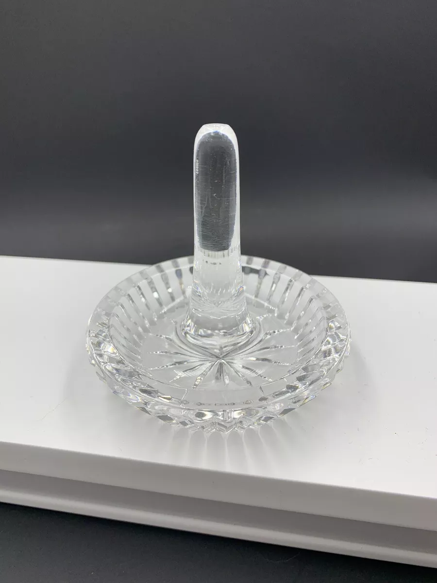 Waterford Ireland Round Crystal Ring Holder Signed Excellent Condition