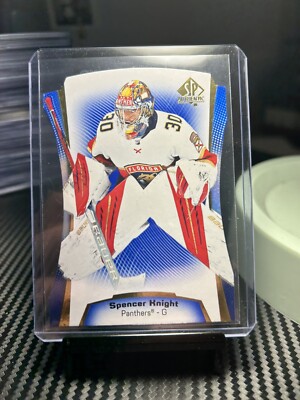Spencer Knight SP Authentic Blue/Gold Die Cut #DC-16