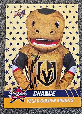 NHL 2024 All Star Game Upper Deck Vegas Golden Knights CHANCE Mascot Card AUTO