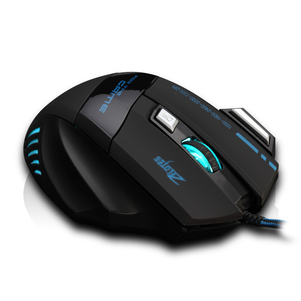 Zelotes Gaming Mouse USB Wired Backlight 7 Button 7200 DPI