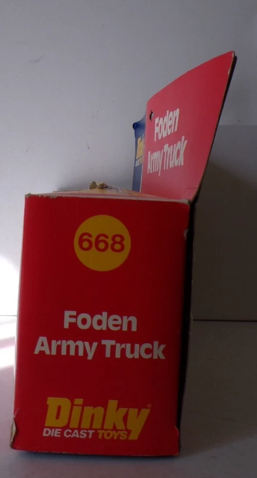 DINKY TOYS 668 FODEN ARMY TRUCK GREEN VERY NEAR MINT BOXED 1976 - Image 3 of 4