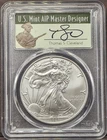 2021-S Silver Eagle T1 PCGS MS70 First Day Issue Thomas S. Cleveland Signed
