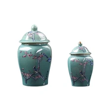 Vase Tea Canister Collection Table Centerpiece Party Gift Ceramic Ginger Jar