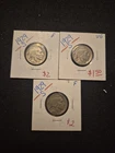 3 High Quality 1929 S Buffalo Nickel Coins. Nice Coins. "F" initial