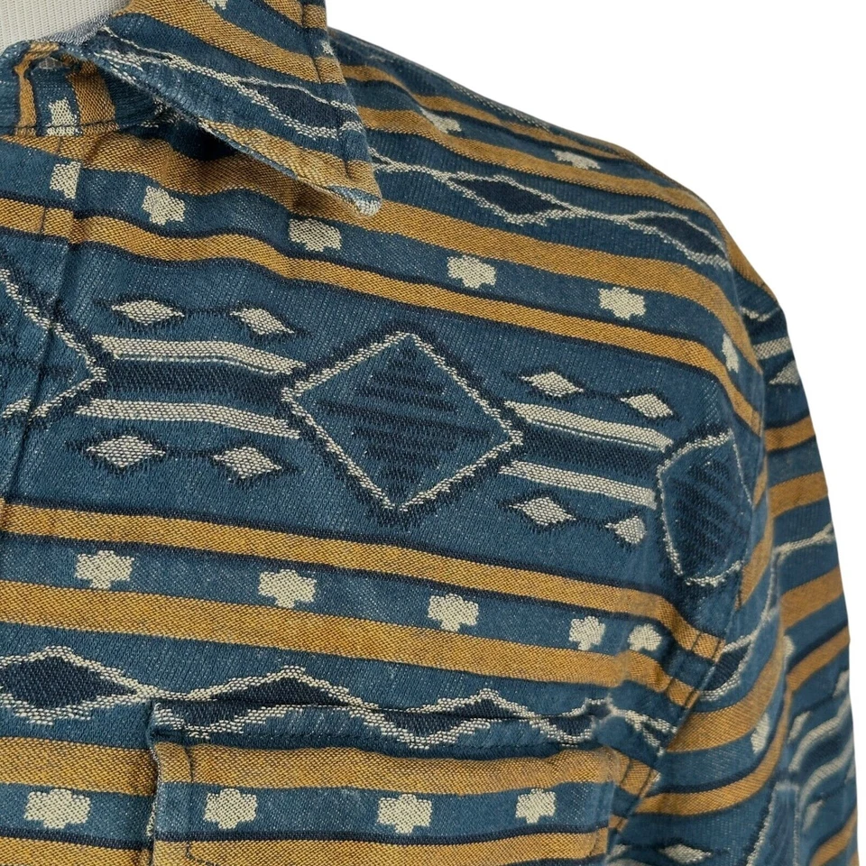Pendleton Flannel Overshirt Shirt Jacket Shacket Mens XL Aztec Button Up Blue - Image 3 of 4
