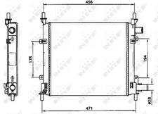 Radiateur d'eau Grille de radiateur soudée 54601 NRF pour FORD KA