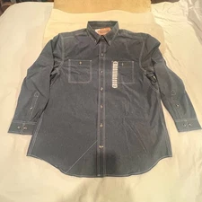 Mens Blue Button Up Alaskan Hardgear by Duluth Trading LS Shirt Size XL NWT