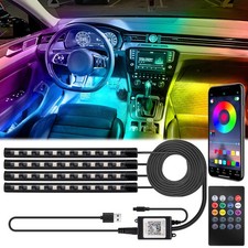 BFXM Car Interior Lights, 5V LED Strip Lights with USB Adapter, Adapter