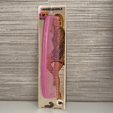 Vintage Lifetime Unbreakable Hair Comb Pink Unused Sealed