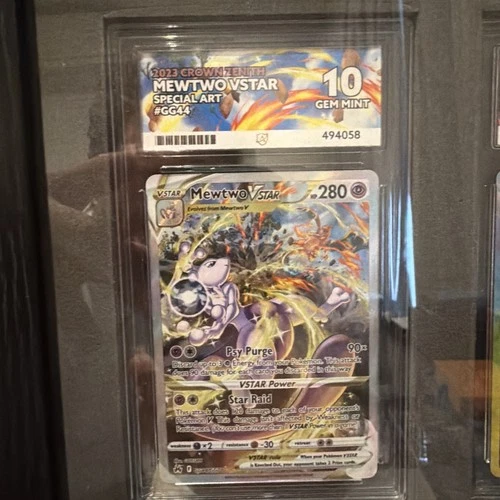 Pokémon TCG Mewtwo VSTAR GG44/GG70 Crown Zenith Ace 10 Gem Mint Perfect Subs