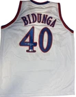 Kansas Jayhawks Flory Bidunga Signed Custom White Basketball Jersey Beckett Cert