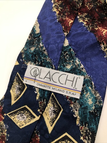 Olacchi Cravatte Milano S.P.A Mens Suit Tie One Size Fits All 100% Silk Made USA - Picture 5 of 5