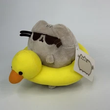 Pusheen Cat Plush Summer Yellow Duc Float Stuffed Animal Collector 6” long RARE
