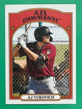 2021 TOPPS HERITAGE MINORS BASEBALL AJ VUKOVICH DIAMONDBACKS FLIP STOCK #ED 1/25