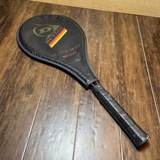 Vintage 1980's Dunlop Black Max Mid-Size Composite Tennis Racquet With Case