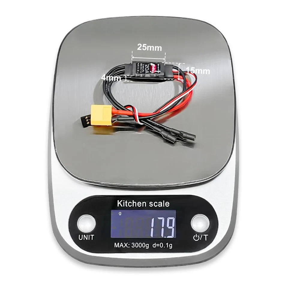 Brushless ESC 20A Brushless Motor Electric Speed Controller BEC 5V 1A with XT... - Image 3 of 4