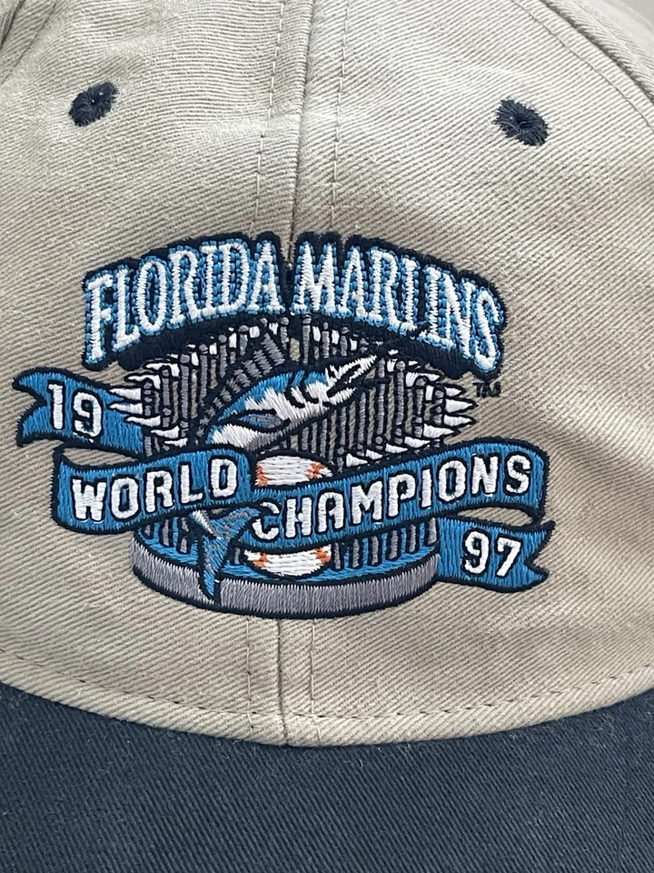 Gorra de colección de los Florida Marlins 1997 campeones del mundo Snapback Miami Foto 2 de 4