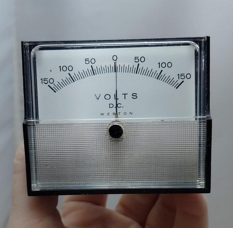 Weston Model 2021 Analog Panel Meter DC Volts 0-150V 10000 Ohms/V