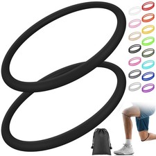Silicone Patella Knee Band for Basketball Running Tendon Support Strap Black 
