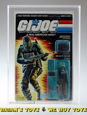 Vintage 1987 Hasbro GI Joe Series 5 34 Back Beach Head AFA 80 NM C80 B80 F...