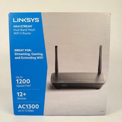 Linksys MR6350 AC1300 Dual-Band Mesh WiFi 5 Router Max-Stream 1200 Sq Ft 12+
