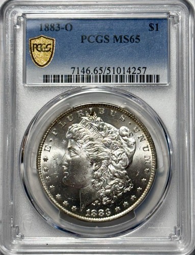 1883 O Morgan Silver Dollar PCGS MS65 Gold Shield