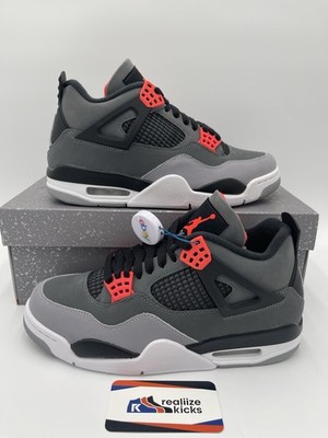 Mens Size 8 - Nike Air Jordan Retro 4 Grey Black Infrared 2022 (DH6927-061) NEW!