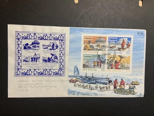 New Zealand 1984 FDC 1st day cover sheet Antarctic Research