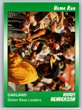 1991 Star Home Run #27 Rickey Henderson PR 1500 Oakland Athletics