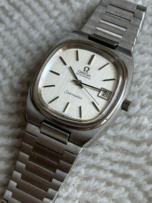 OMEGA Seamaster TV Screen Silver Automatic Date Square Men's