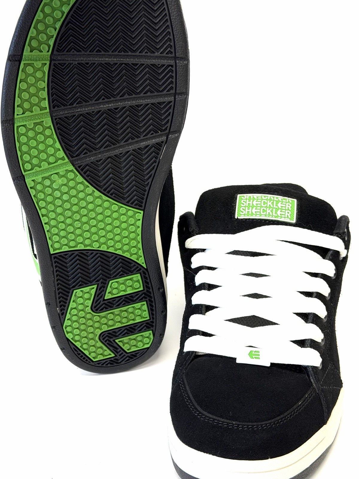 Etnies Sheckler 3 Men’s Sneakers Size 9 New OG Year 2009 Black Green Ref3840 image 5