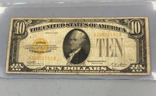 1928 $10 US Gold Certificate Note FR.# 2400 L25835
