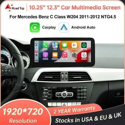 10.25'' Wireless CarPlay Multimedia GPS Touch Screen For Benz C Class W204 NTG4.5