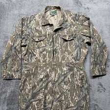 Vintage Mossy Oak Coveralls Mens XL Treestand Camo Unlined Ripstop Made In USA