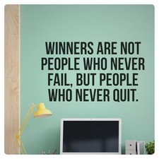 Winners Motivational Inspirational Wall Decal Sticker Quote Home Decor