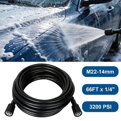 #ad #ad 66FT Pressure Washer Hose 1 4#x27;#x27; M22 14mm 3200PSI Kink Resistant Replacement Hose $29.99