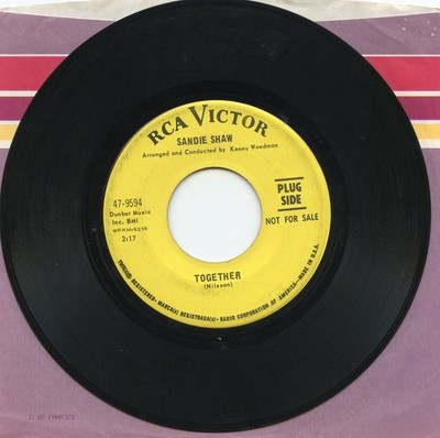 RARE Mint Minus _1968 Pop Rock _45RPM_SANDIE SHAW - Together & One More Lie_RCA