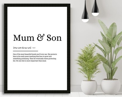 0_Mama & Sohn Definition Druck Wandbilder Mama und Sohn Kunst Mama und Sohn Druck M