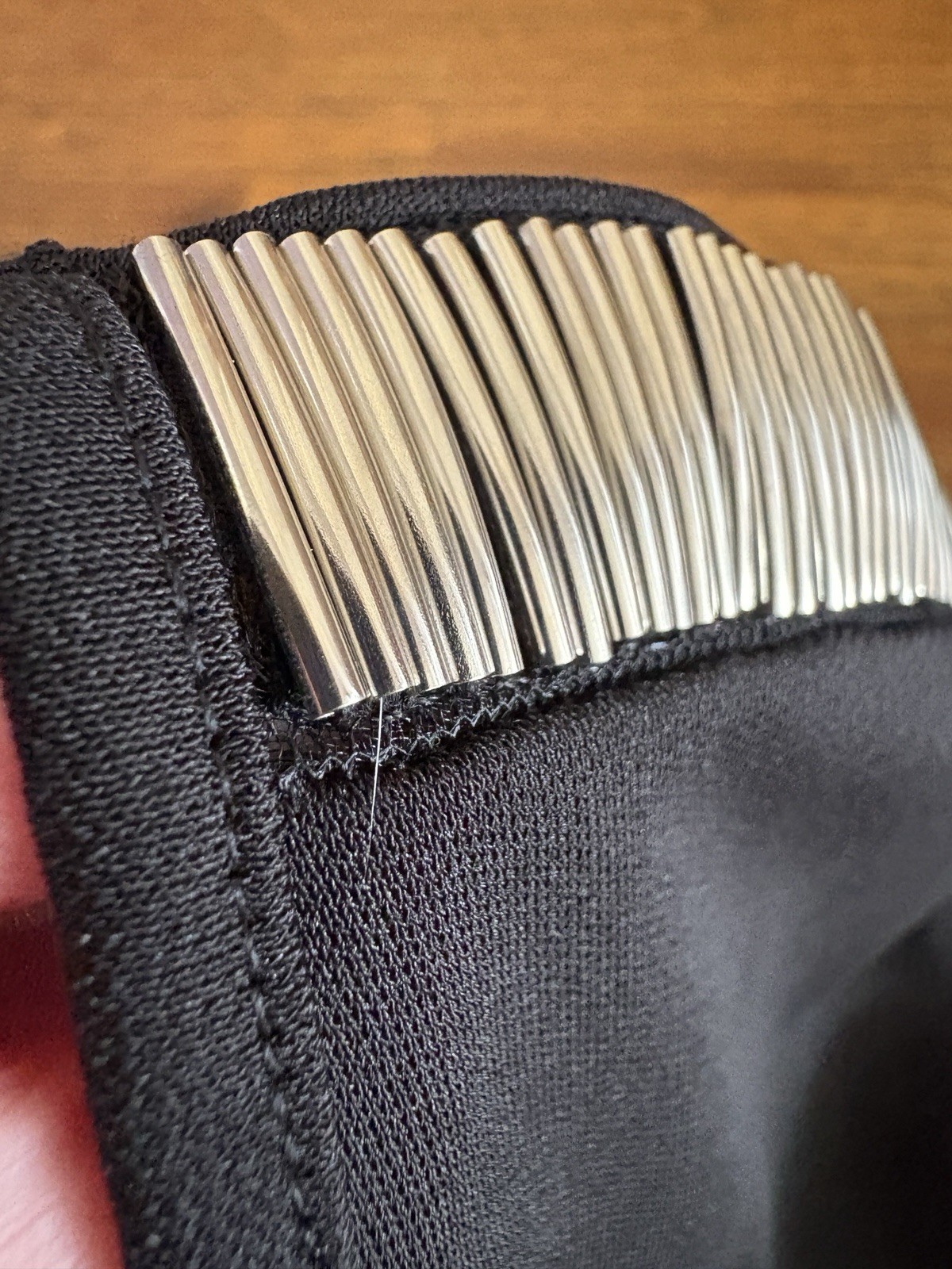 DKNY Basic Black Midi Slip Size Medium Dress V-Ne… - image 9