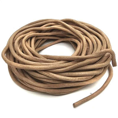 ESNADO Lederschnur Rund 8 mm (ab 10,99 €/m) Farbe: Natur | Lederband. Länge: wählbar