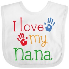 Inktastic I Love My Nana Baby Bib Grandma Grandmother Mothers Day Grandkids