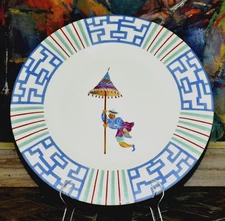 Home James Weekend East Hampton Chinatown Chinoiserie 13" Round Serving Platter