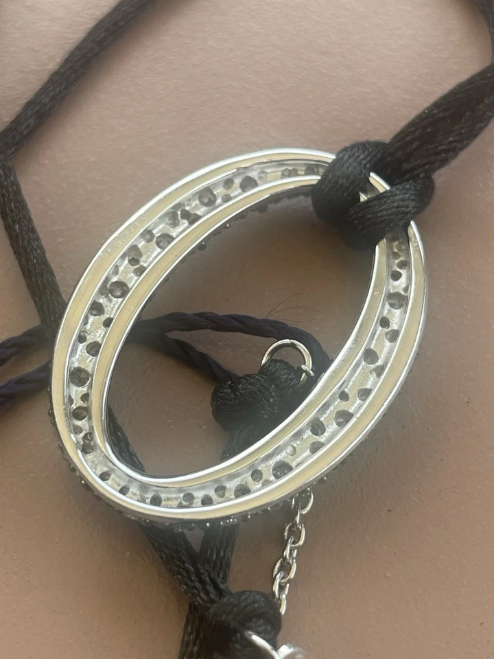 Collana Bliss argento e seta - Immagine 3 di 4