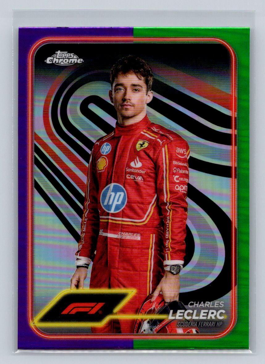 2024 Topps Chrome F1 #3 Charles LeClerc -Purple Green Refractor