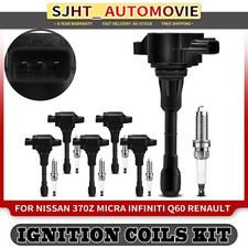 6x Ignition Coils & Spark Plugs for Nissan X-Trail 370Z Infiniti Q60 Q70 Renault