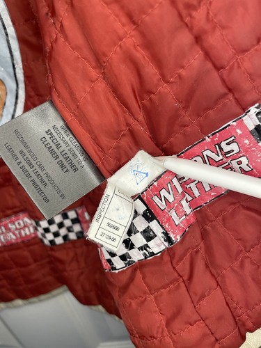 Wilsons Leather Red/Beige Racing Jacket - WOMENS - ULTRA RARE “Michigan Maid” - Picture 11 of 15