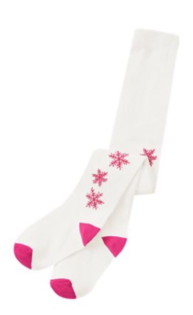 Gymboree Girls Fair Isle Flurry Pink Snowflake Tights Toddler Girl Nwt ...