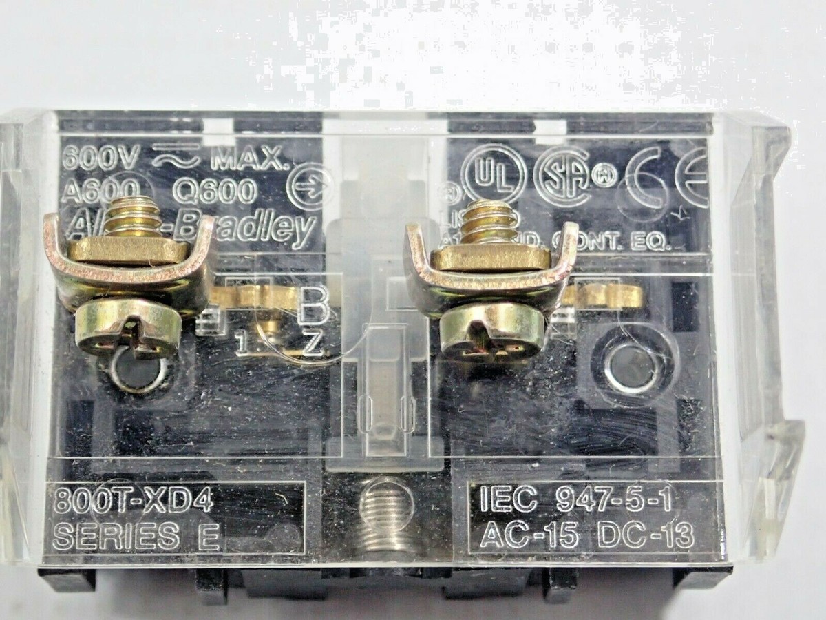 ALLEN BRADLEY 800T-XD4 CONTACT BLOCK SERIES E | eBay